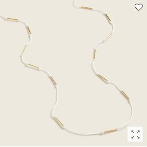 J. Crew - Metal Gold and White Rope Knot Necklace